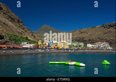 Spiaggia, Puerto de Tazacorte, La Palma Isole Canarie Spagna Foto Stock