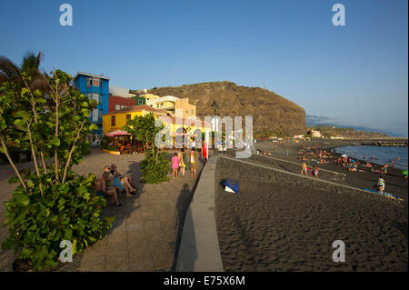 Spiaggia, Puerto de Tazacorte, La Palma Isole Canarie Spagna Foto Stock