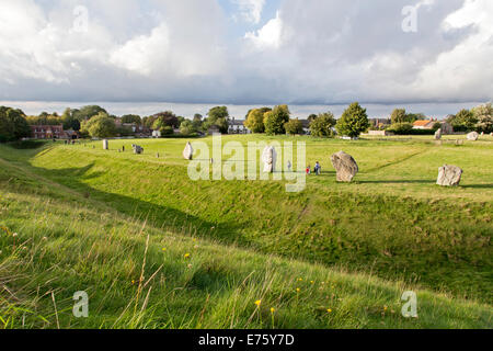 Neolitico di Avebury Stone Circle, Avebury vicino a Marlborough, Wiltshire, Inghilterra, Regno Unito