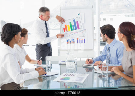 Business man dando una presentazione Foto Stock