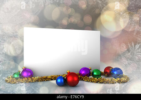 Immagine composita di poster con baubles Foto Stock