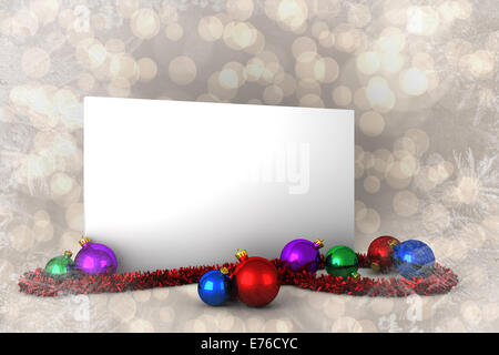Immagine composita di poster con baubles Foto Stock
