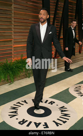 Vanity Fair Oscar Party - Arrivi con: Will Smith Dove: Los Angeles, California, Stati Uniti quando: 02 Mar 2014 Foto Stock