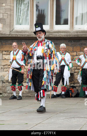 Morris ballerini a Lincoln grande Morris Festival 2014 - 06 Settembre Foto Stock