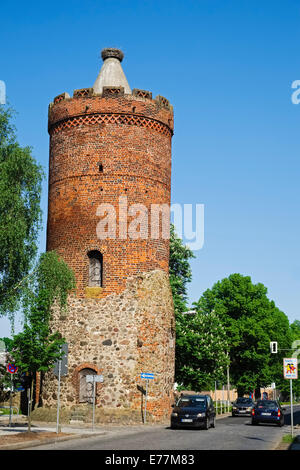 Küstrin Torturm torre in Müncheberg, Brandeburgo, Germania Foto Stock