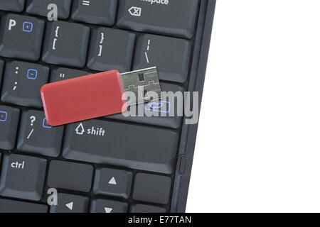 Un'immagine ravvicinata di un memory stick USB Foto Stock