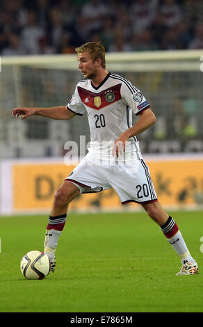 Dortmund, Germania. 07Th Sep, 2014. La Germania Christoph Kramer in azione durante il Campionato Europeo di match di qualificazione tra la Germania e la Scozia a Signal Iduna Stadium di Dortmund, Germania, 07 settembre 2014. Foto: Federico Gambarini/dpa/Alamy Live News Foto Stock