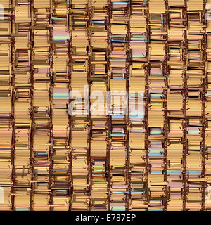 Abstract scenario frammentato pattern in beige arancione Foto Stock