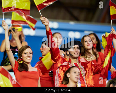 Valencia, Spagna. 08 Sep, 2014. Spagna sostenitori durante il Campionato Europeo in qualifica. Spagna contro la Macedonia. Credito: Azione Sport Plus/Alamy Live News Foto Stock