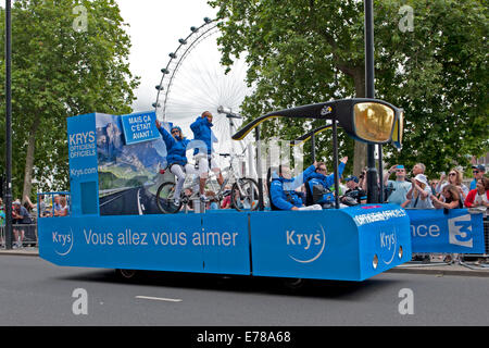 " Tour de France " " propaganda caravan' durante il ciclo 2014 gara a Londra Foto Stock