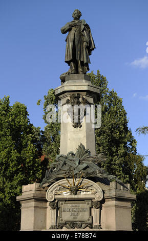 Adam Bernard Micki (1798-1855). Scrittore polacco e attivista politico. Monumento di Cyprian Godebski (1835-1909). Varsavia. La Polonia. Foto Stock