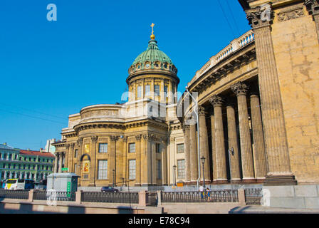 Cattedrale di Kazan, San Pietroburgo, Russia, Europa Foto Stock