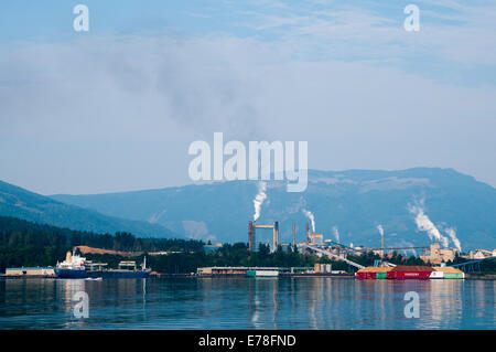 Mulino a Crofton, Isola di Vancouver, British Columbia, Canada Foto Stock