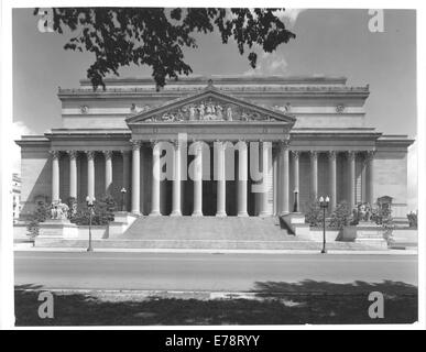 Fotografia del National Archives Building Constitution Avenue ingresso, Foto Stock