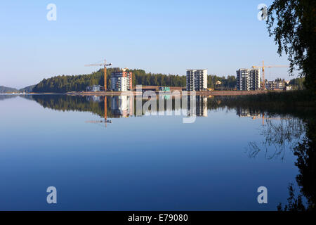 Paesaggio lacustre, Lappeenranta FINLANDIA Foto Stock