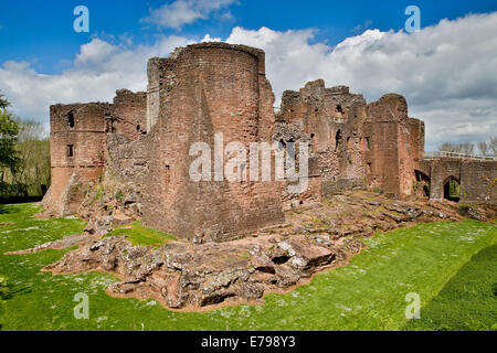 Il castello di Goodrich; Herefordshire; Regno Unito Foto Stock