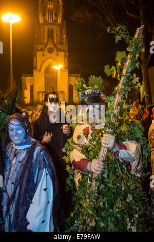 Fantasmi processione al carnevale di Colonia in Agnesviertel Foto Stock