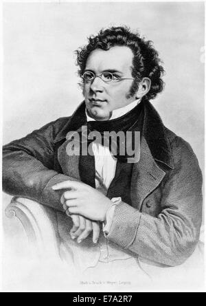 Franz Peter Schubert (1797-1828), compositore austriaco, Ritratto Foto Stock