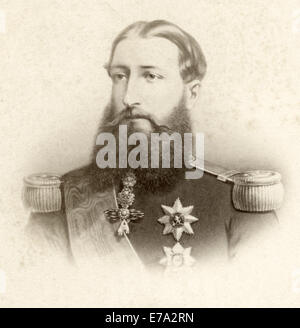 Leopoldo II (1835-1909), Re del Belgio, ritratto al momento dell incoronazione, 1865 Foto Stock