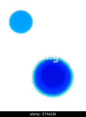 Sfondo astratto di cerchi blu Foto Stock