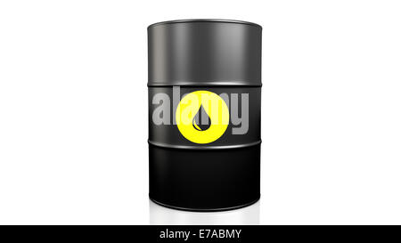 3D illustrazione di olio nero canna isolati su sfondo bianco Foto Stock
