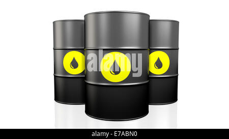 3D illustrazione di olio nero canna isolati su sfondo bianco Foto Stock