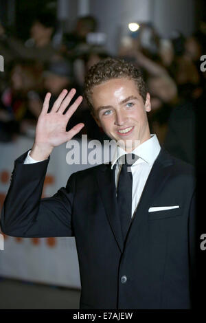 Toronto, Canada. 09Sep, 2014. Attore Evan Bird assiste la premiere di 'Maps alle stelle" durante la 39a Toronto International Film Festival (TIFF) a Toronto, Canada, 09 settembre 2014. Foto: Hubert Boesl - nessun filo SERVICE -/dpa/Alamy Live News Foto Stock