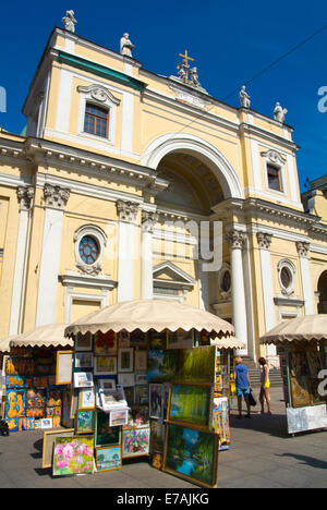 Art street market, Nevsky Prospect, Main Street, San Pietroburgo, Russia, Europa Foto Stock