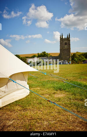 Campeggio in Inghilterra. Foto Stock