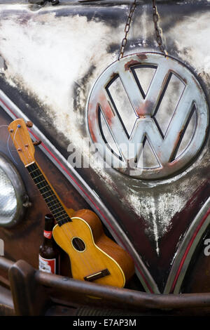 Rusty VW Rat Split Screen Volkswagen camper van Foto Stock