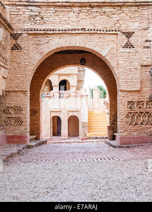 I dettagli di architettura di nuova Medina village a Agadir, Marocco Foto Stock