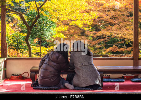 Kyoto, Jpana - Novembre 20, 2013: rosse foglie di acero in autunno per adv o altri usi Foto Stock