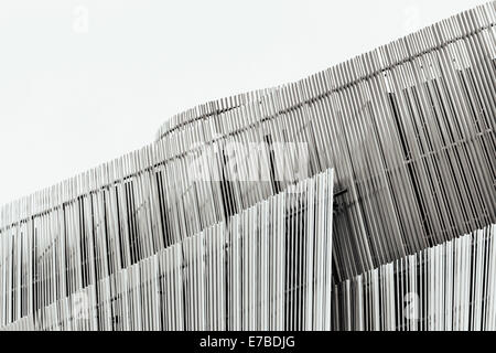 Esterno dell'edificio, architettura moderna a Stoccolma, Svezia Foto Stock