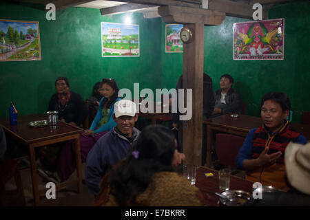 Un bar e il ristorante del Rowling Valley, Nepal. Foto Stock