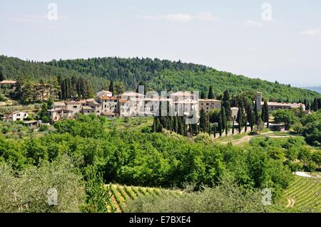 A hilltop village in Umbria,  Italy Foto Stock