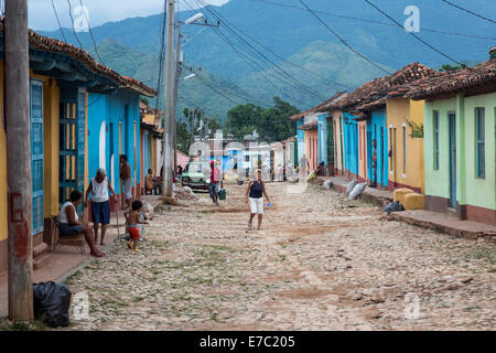 Scena di strada, Trinidad, Cuba Foto Stock