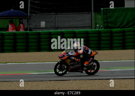 Misano, San Marino. Xii Sep, 2014. MotoGP2 e 3. Il Gran Premio di San Marino di pratica. Jack Miller (Red Bull KTM Ajo) durante le sessioni freepractice. Credito: Azione Sport Plus/Alamy Live News Foto Stock