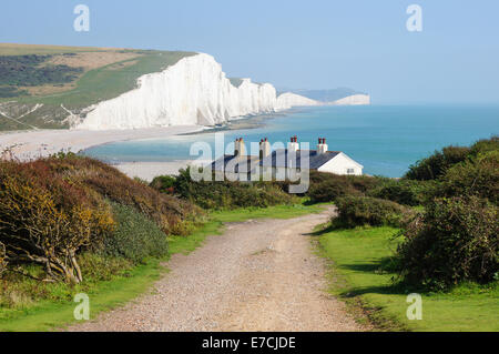 Seven Sisters scogliere vicino Seaford East Sussex Inghilterra Regno Unito REGNO UNITO Foto Stock