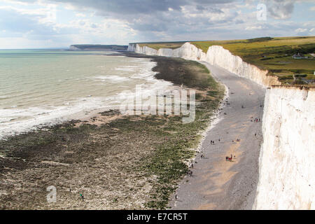 Chalk promontorio vicino a Beachy Head Foto Stock