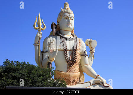 Signore Shiva nella calma, postura seduta a Naganatha (Jyothirlinga) tempio vicino a Dwaraka, Gujarath, India, Asia Foto Stock