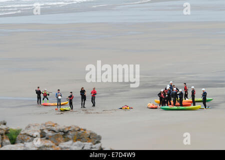 Porthcawl - Resto Bay Surf canoa Foto Stock