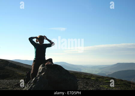 Vista da Loch Brandy Angus Scotalnd Foto Stock