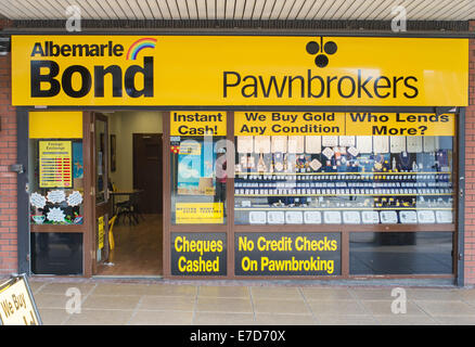 Albemarle Bond pawnbrokers shop le protezioni del nord, nord-est, England, Regno Unito Foto Stock