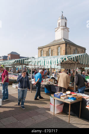 Mercato all'aperto South Shields, Tyne and Wear, England, Regno Unito Foto Stock