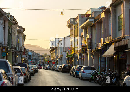 Vecchio edificio Chino stile portoghese di Phuket Foto Stock