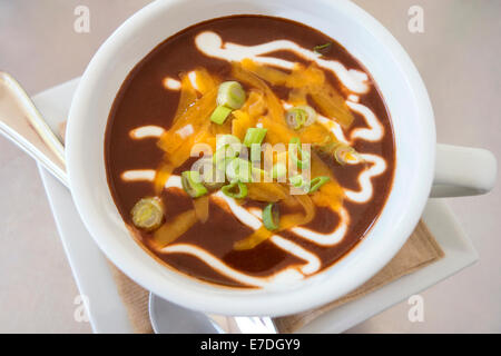 Zuppa di fagioli neri Foto Stock