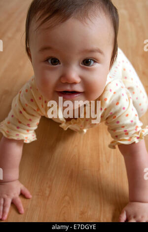 Dolce gattona Baby girl Foto Stock