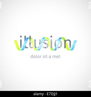 Illusione ottica concetto astratto modello di logo Foto Stock