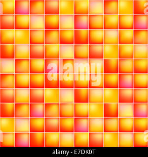 Lucida mosaico colorato celle quadrate grid Foto Stock