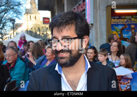 Premiere mondiale del film tedesco Pettersson e Findus a Essen con protagonista Ulrich Noethen, Marianne Saegebrecht, Max Herbrechter e come la voce di Findus Roxana Samadi. Directet da Ali Samadi Ahadi dotato di Ali Samadi Ahadi dove: Essen, Germania Quando Foto Stock